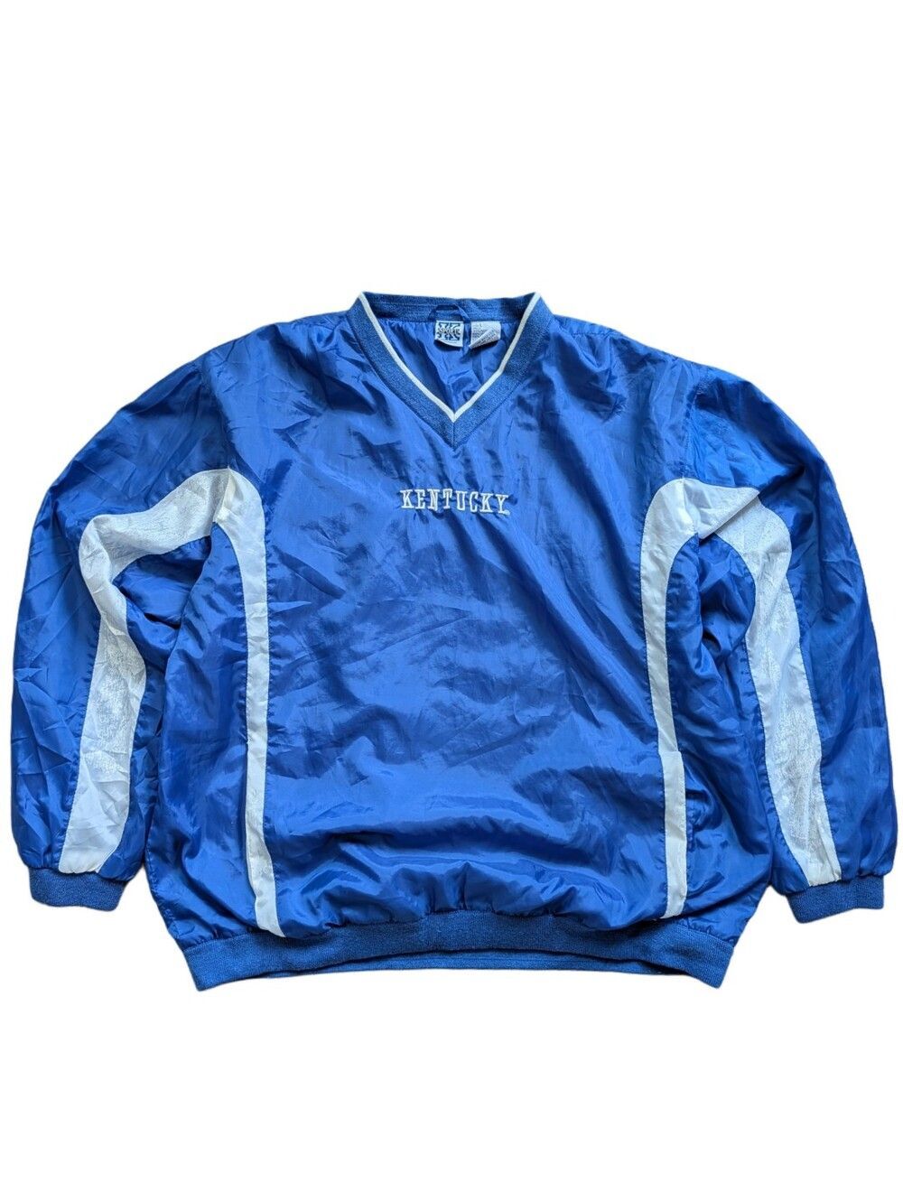 K Sport Men Blue White Vintage University of Kentucky Wildcats Windbreaker Large